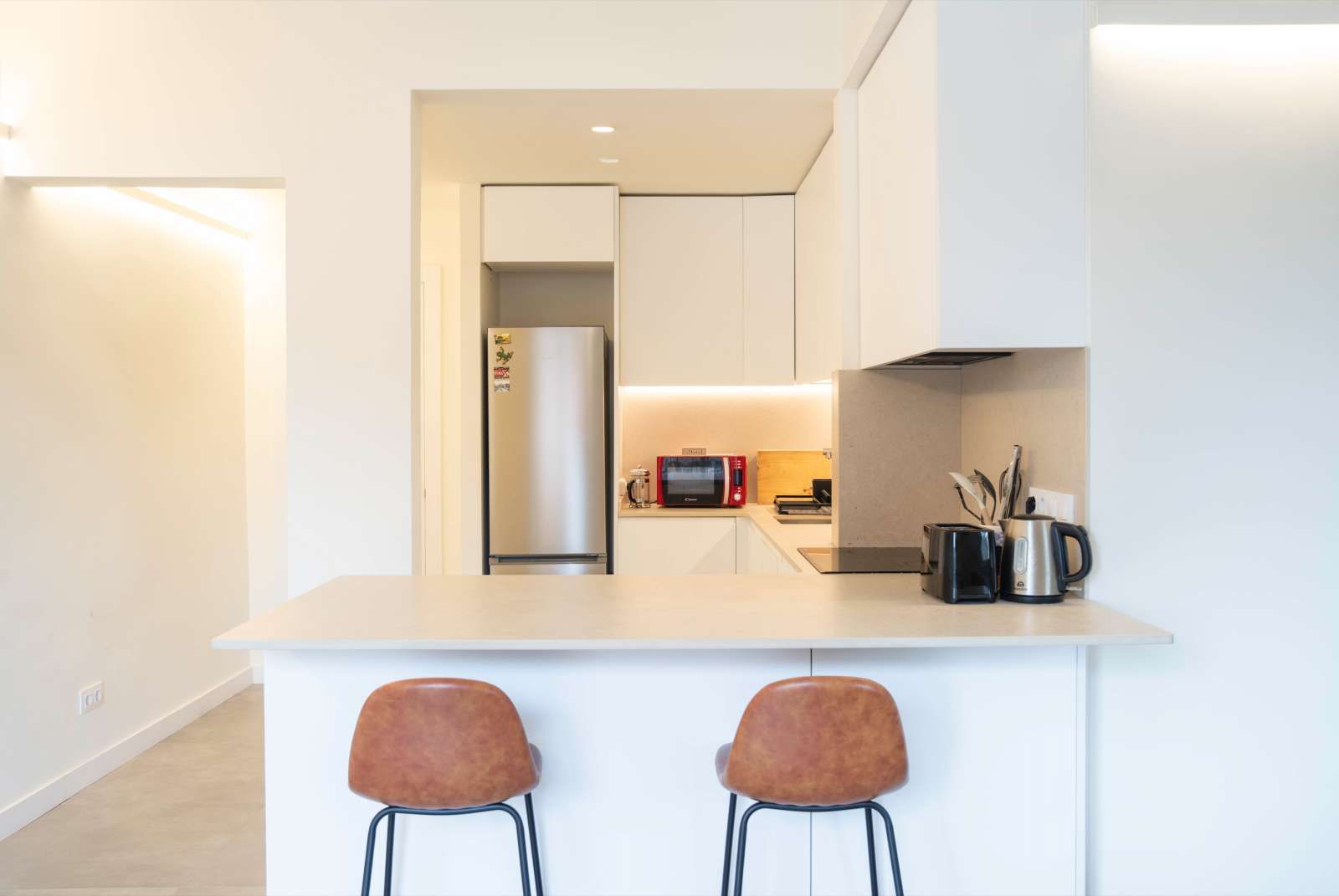 Kitchen of Apartment to share in  Barcelona Capital  with Air Conditioner, Heating and Terrace