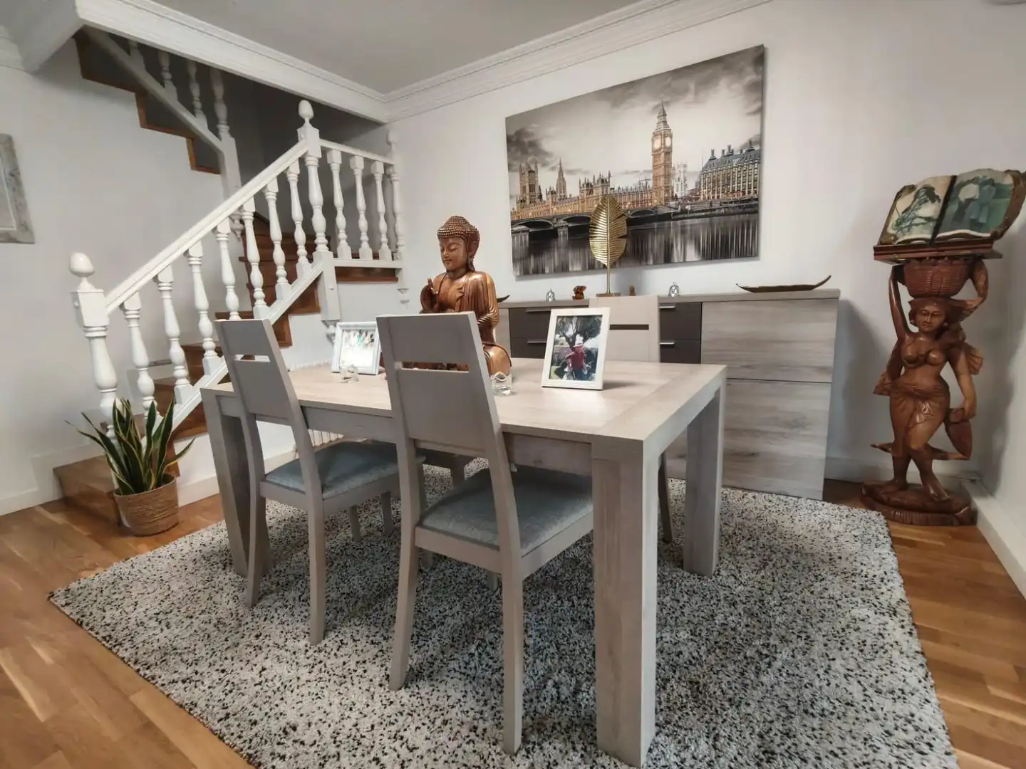 Dining room of Detached homes for sale in Polinyà  with Air Conditioner, Private garden and Parquet flooring