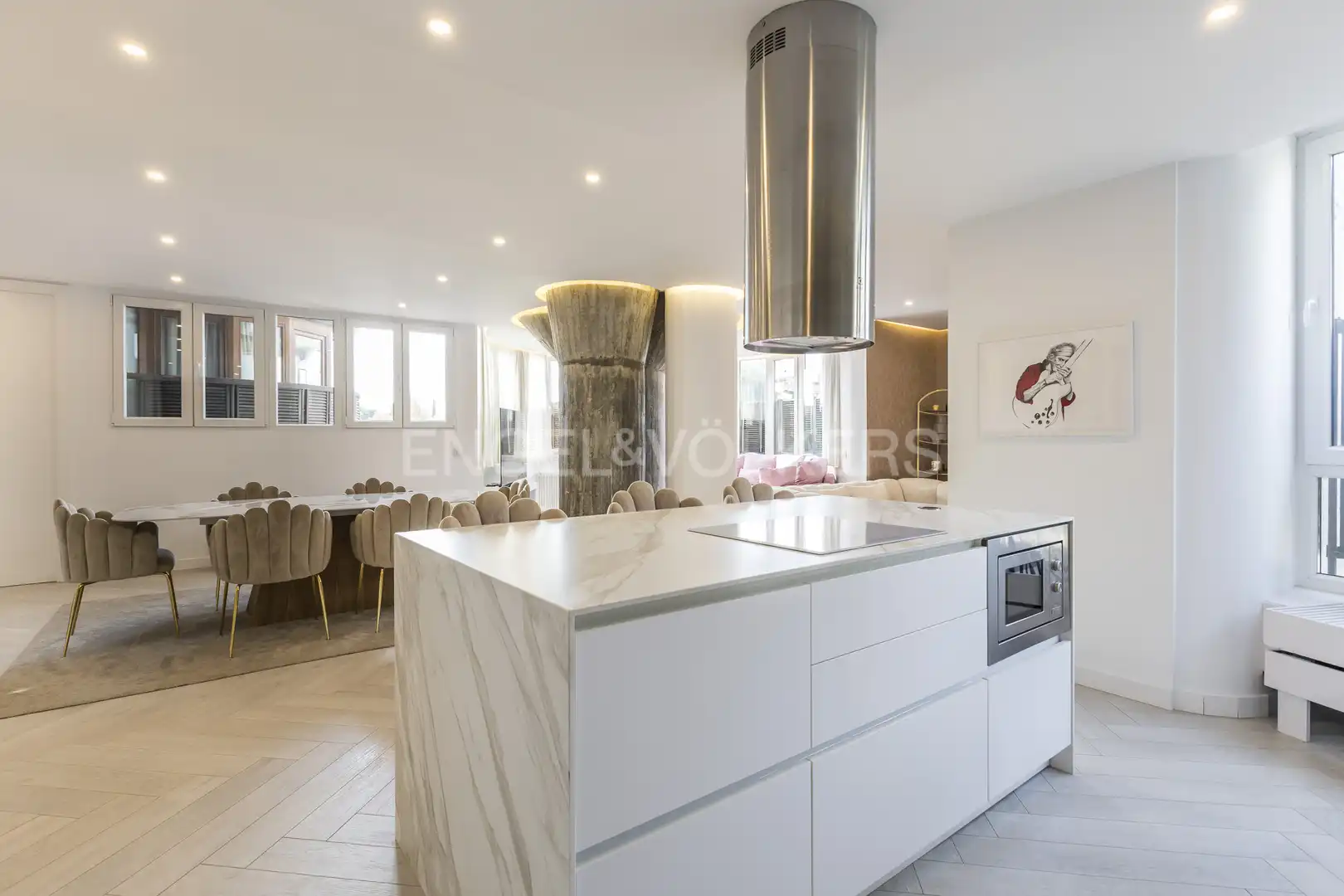 Kitchen of Flat for rent in Madrid  with Air Conditioner, Heating and Furnished