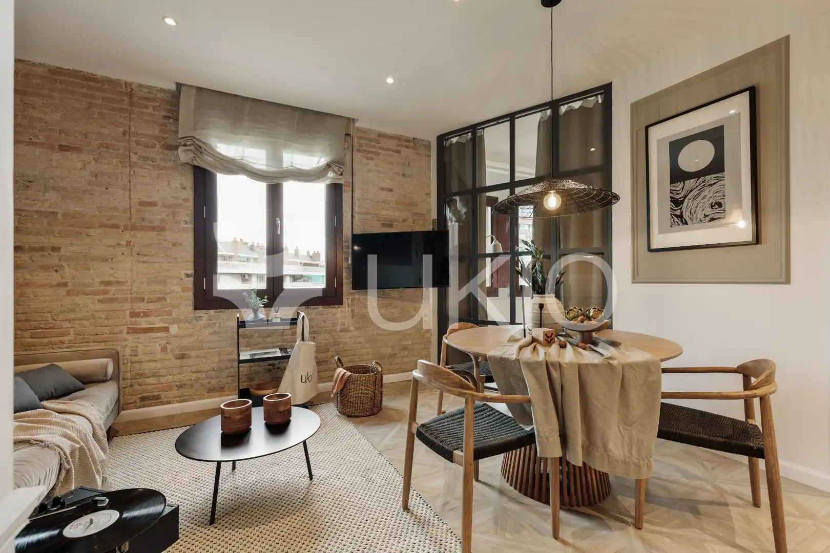 Sala d'estar de Apartament de lloguer en Barcelona amb Aire condicionat, Calefacció i Moblat