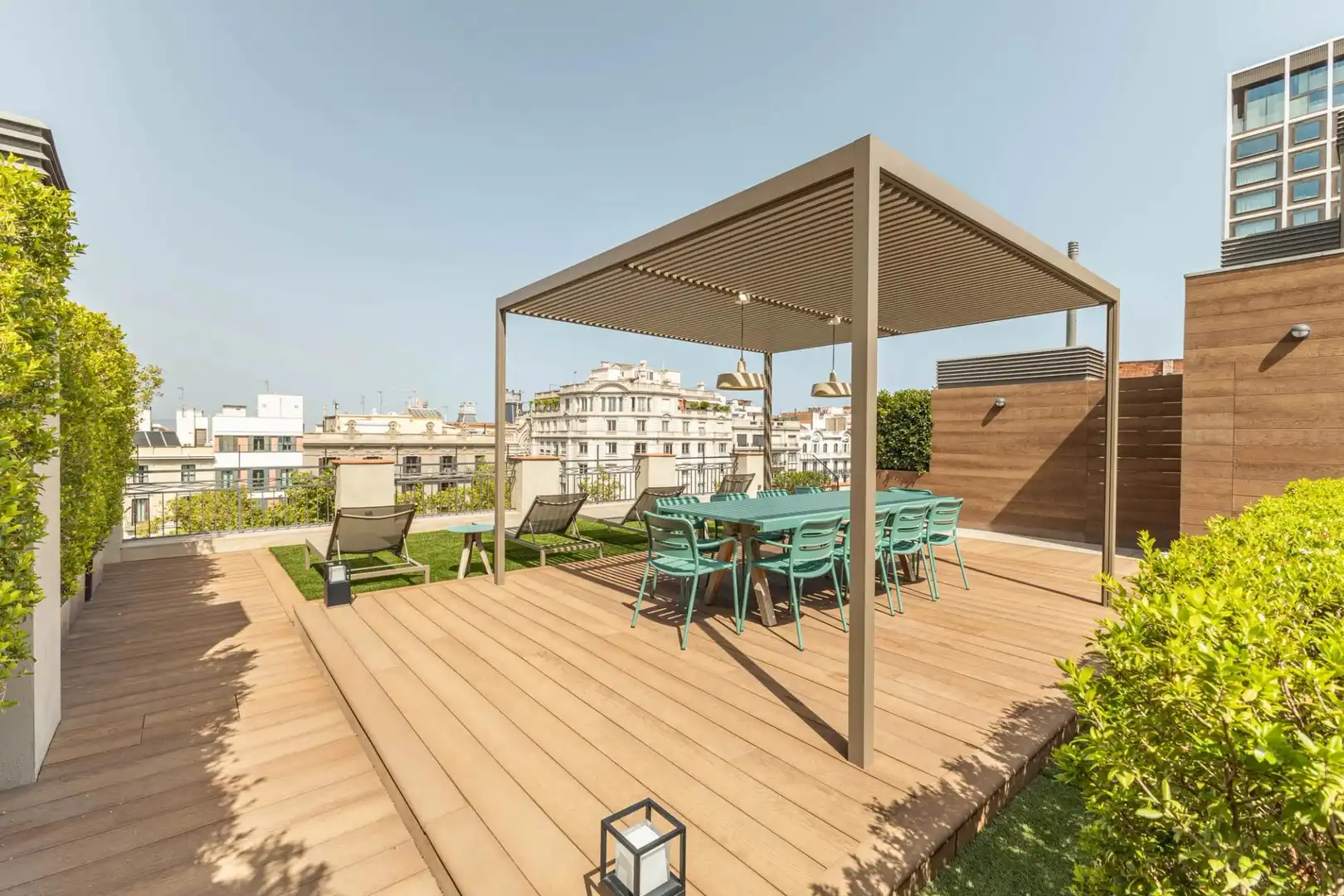 Terrasse von Wohnungen zur Miete in Barcelona mit Klimaanlage, Heizung und Parkett