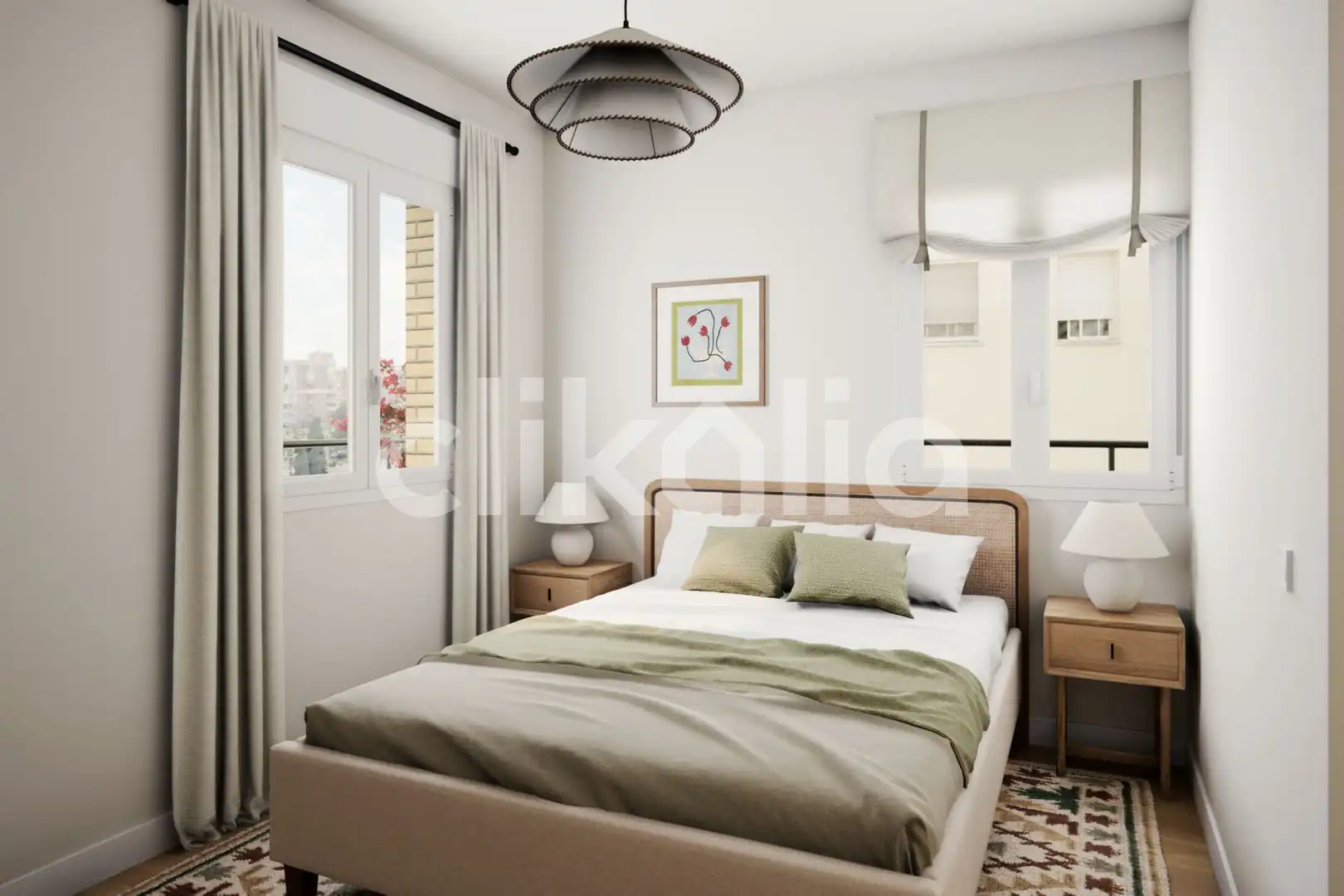 Bedroom of Flat for sale in Sevilla  with Air Conditioner, Terrace and Balcony
