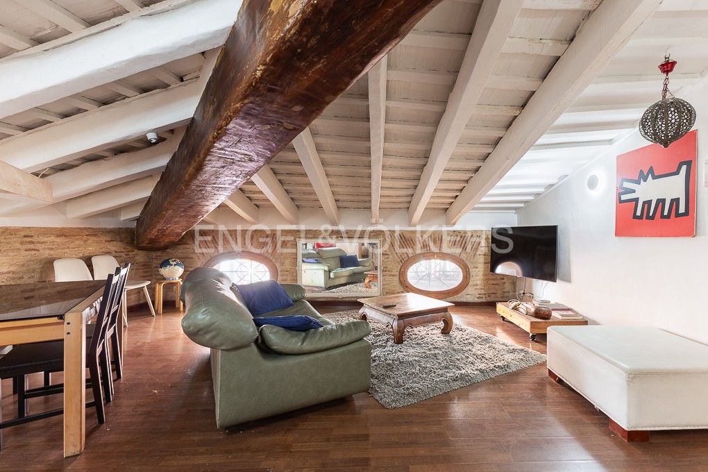 Sala d'estar de Àtic en venda en  Valencia Capital amb Aire condicionat, Calefacció i Terrassa