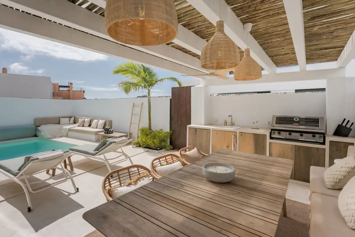 Terrace of Detached homes for sale in Mijas  with Private garden and Swimming Pool
