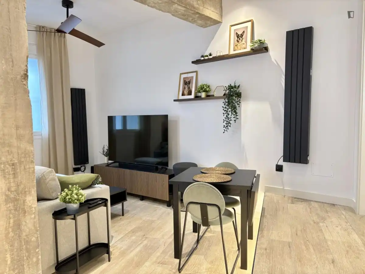 Sala de estar de Apartamento de alquiler en Madrid con Amueblado, Horno y Lavadora
