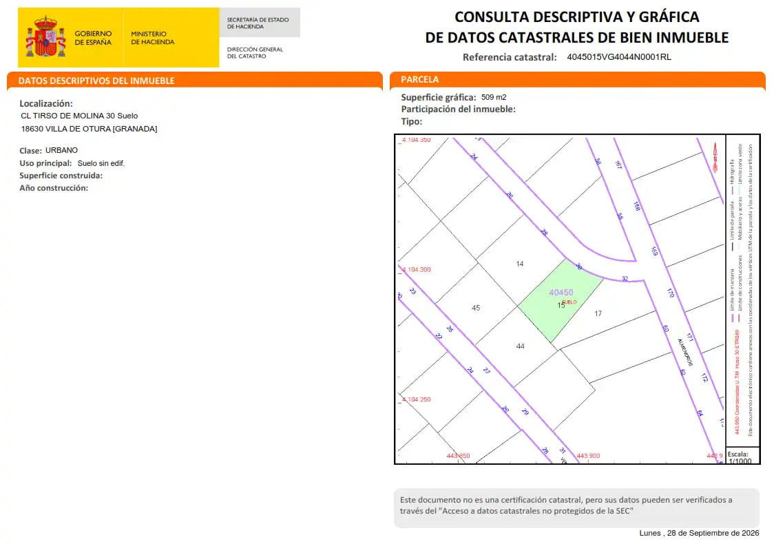 Terreny residencial en venda a Calle Tirso de Molina 30, imagen 7