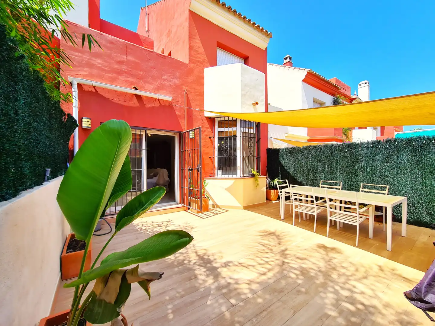 Terrace of Detached homes for sale in Estepona  with Air Conditioner, Private garden and Terrace