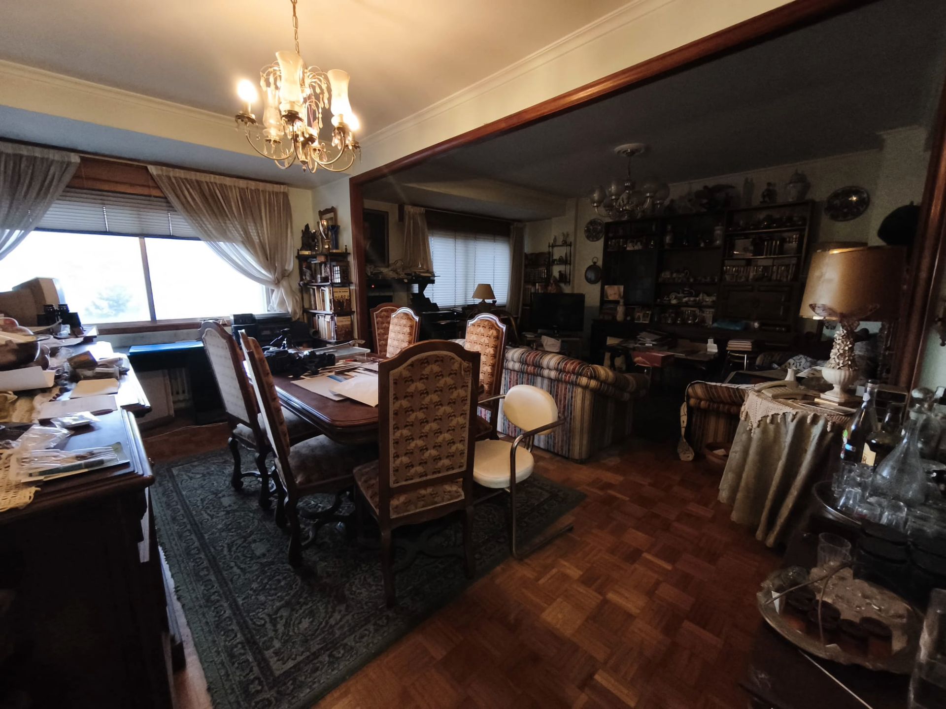 Esszimmer von Wohnung zum Verkauf in Ourense Capital  mit Heizung, Parkett und Ofen