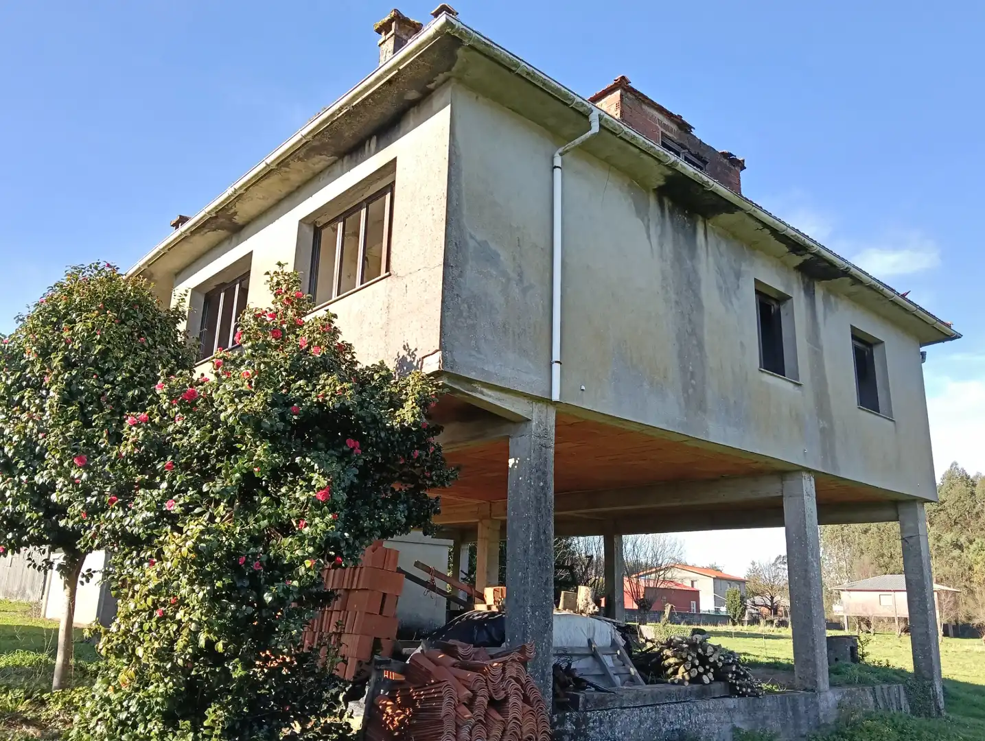 Vista exterior de Casa o chalet en venta en Curtis con Jardín privado y Trastero