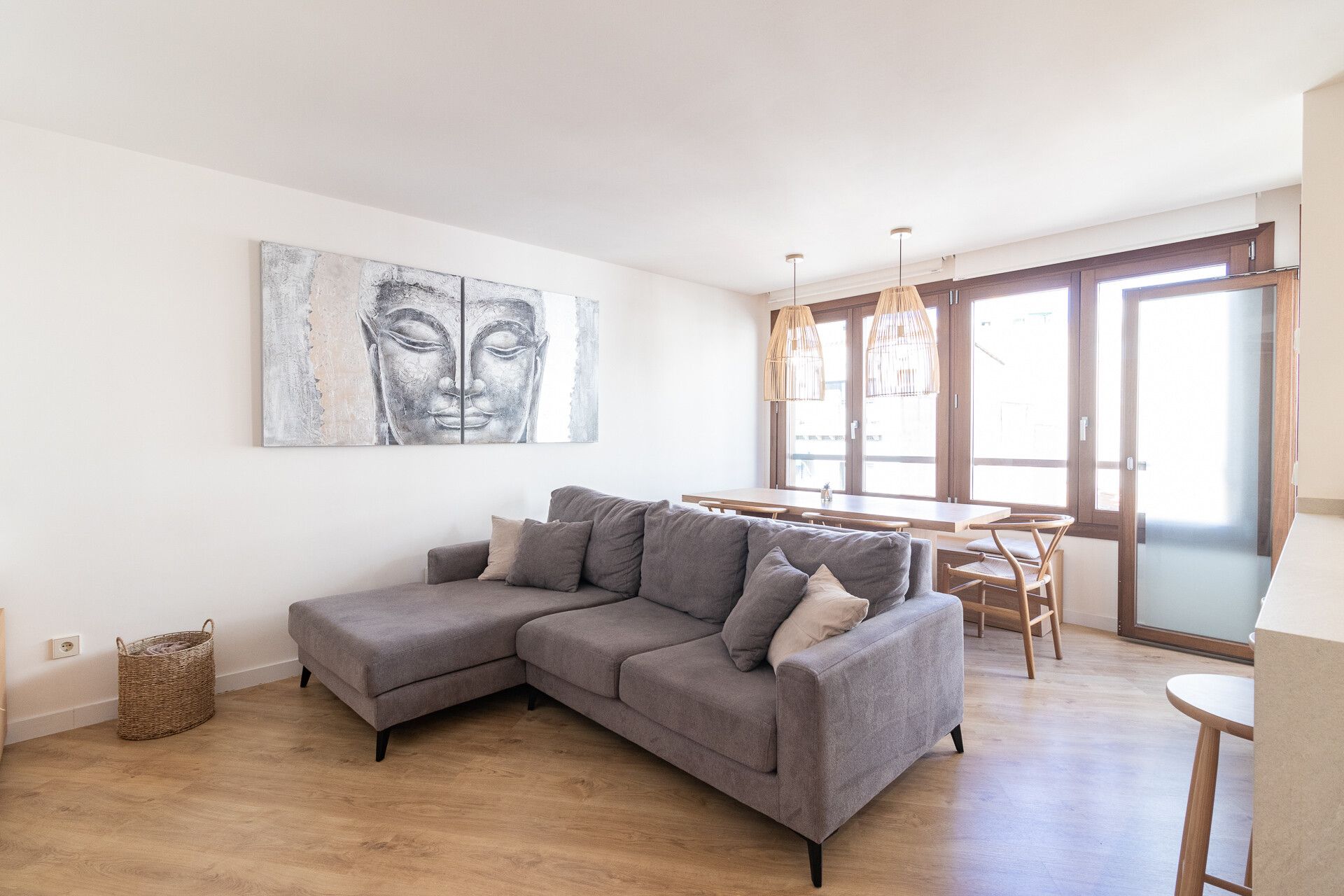 Sala d'estar de Apartament de lloguer en  Palma de Mallorca amb Moblat