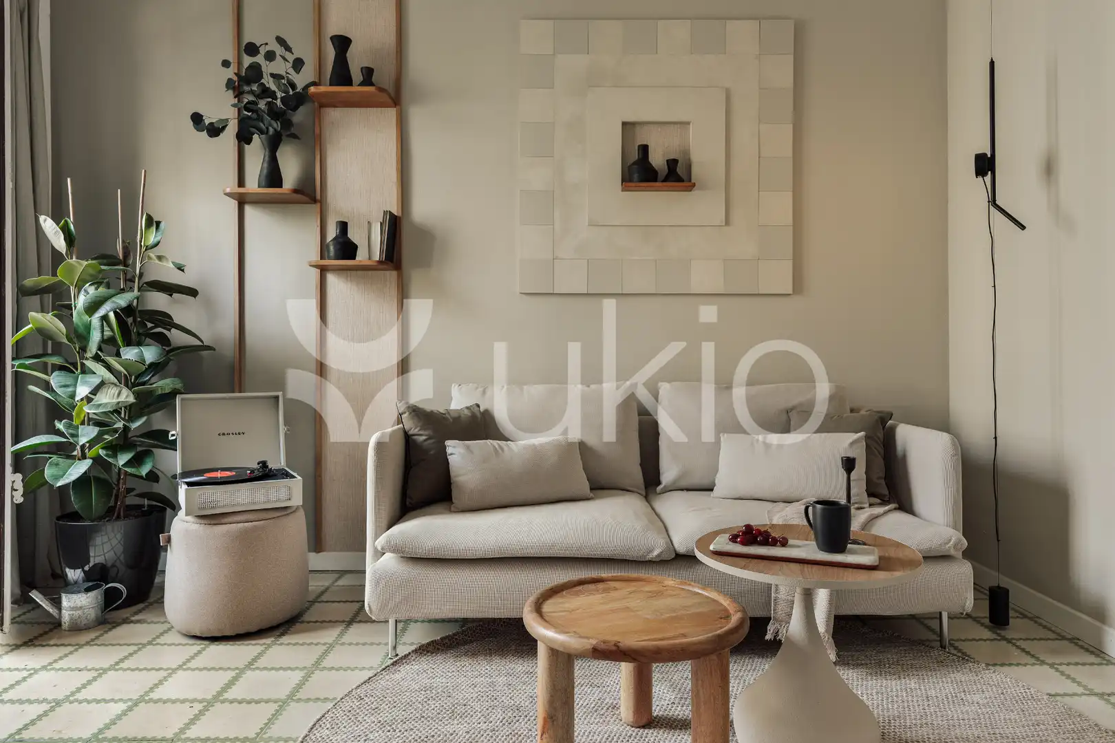 Sala de estar de Apartamento de alquiler en Barcelona con Aire acondicionado, Calefacción y Amueblado