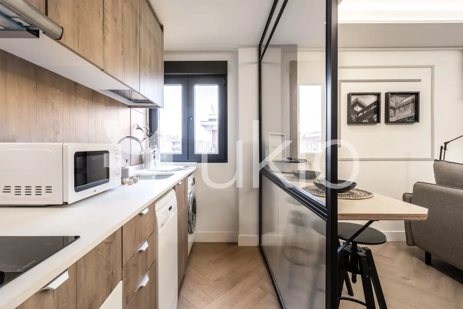 Küche von Wohnung zur Miete in Madrid mit Klimaanlage, Heizung und Möbliert