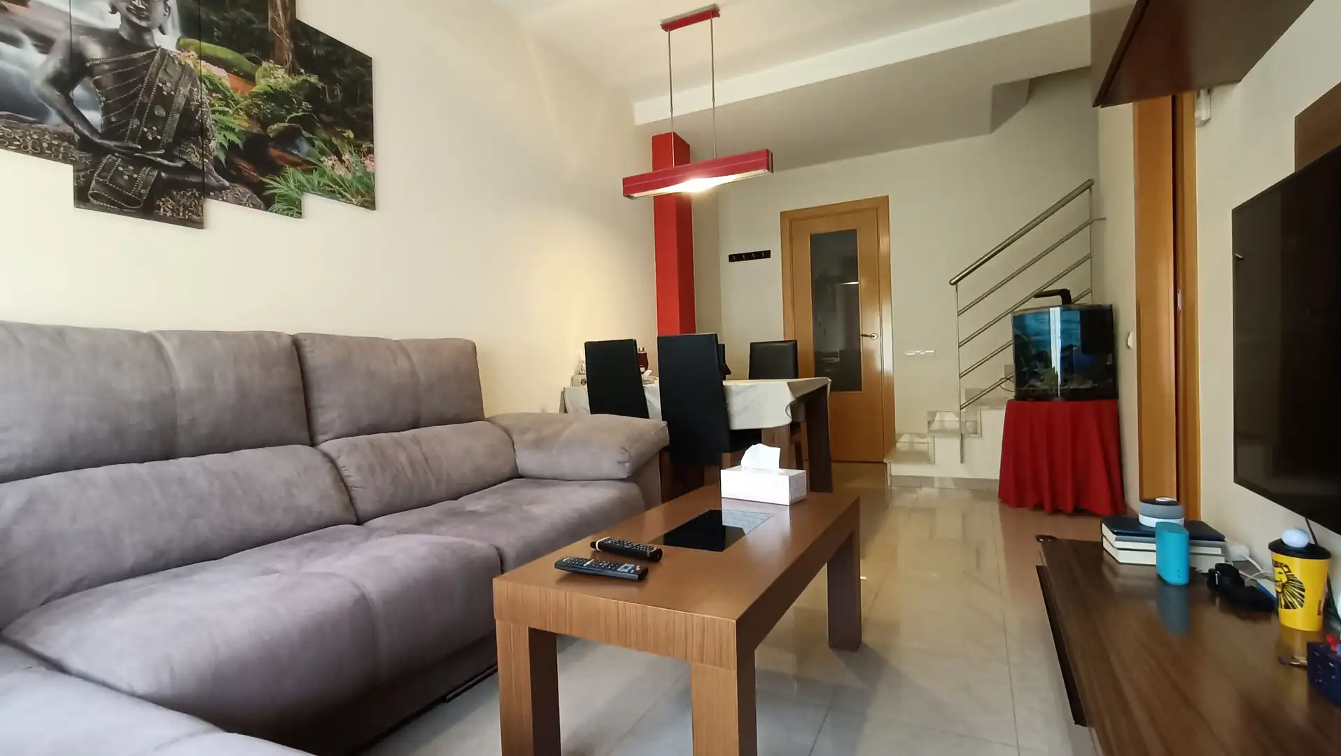 Sala d'estar de Dúplex de lloguer en Terrassa amb Aire condicionat, Calefacció i Terrassa
