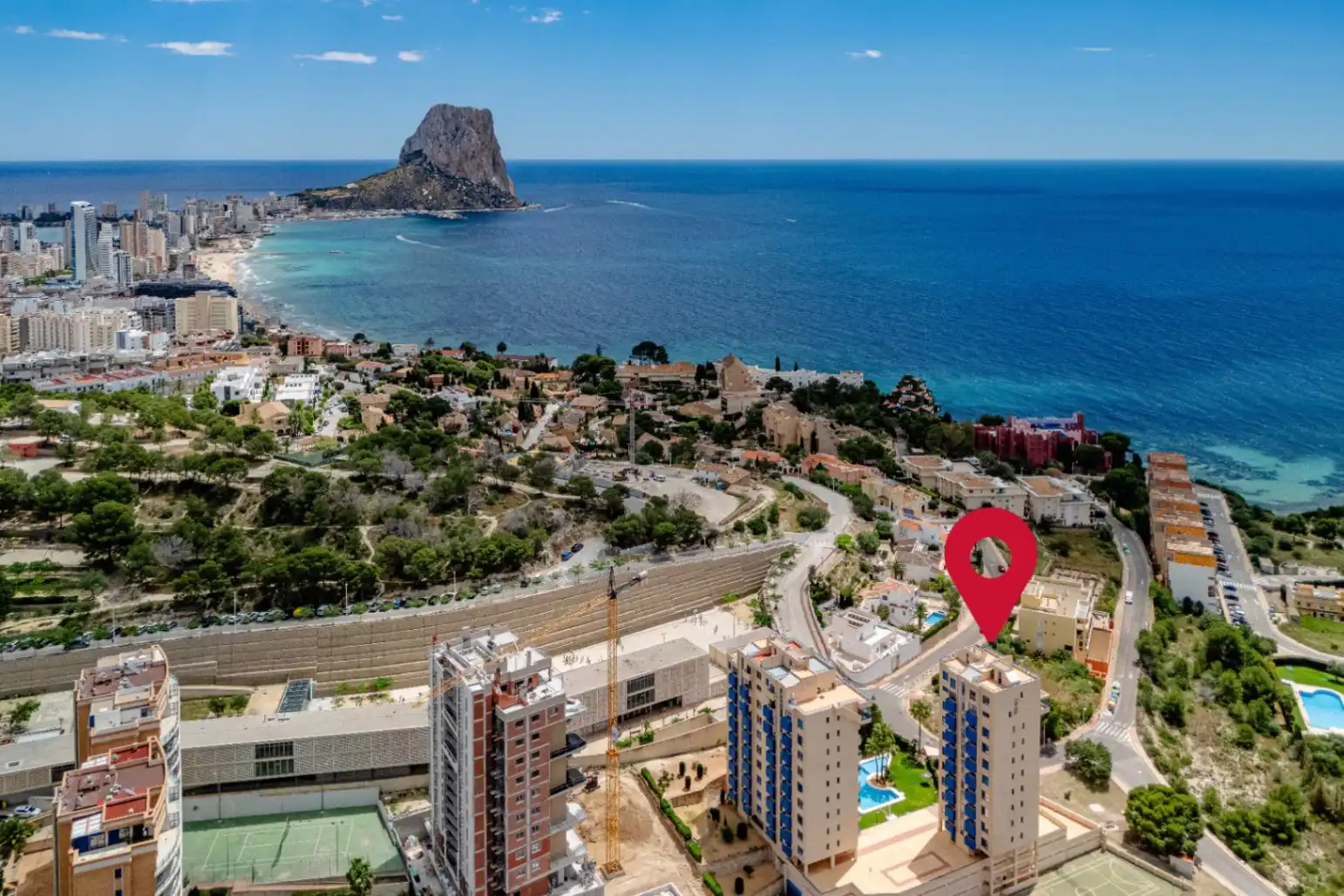 Vista exterior de Apartamento en venta en Calpe / Calp con Terraza y Amueblado