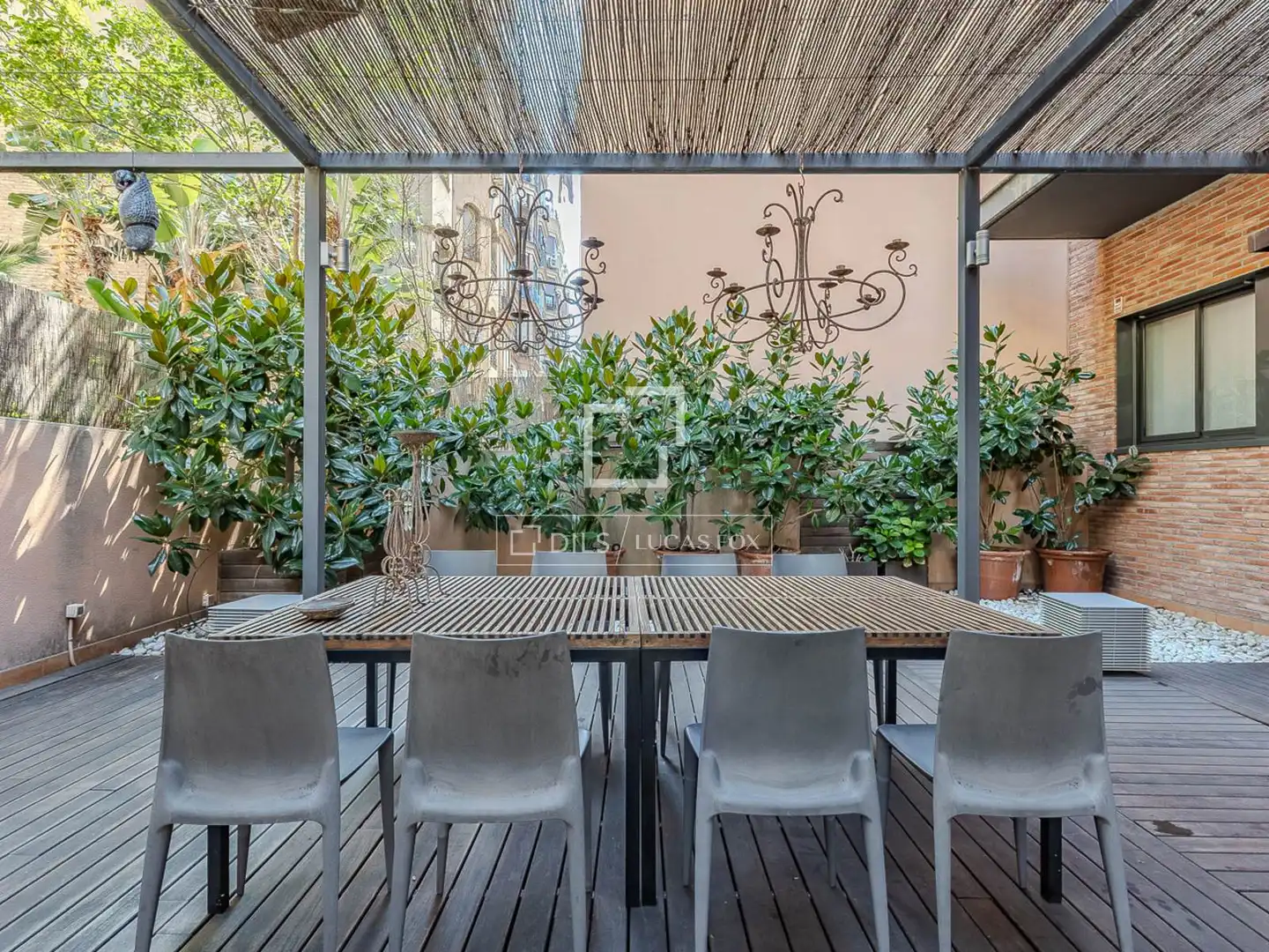 Terraza de Piso de alquiler en Barcelona con Aire acondicionado, Calefacción y Parquet