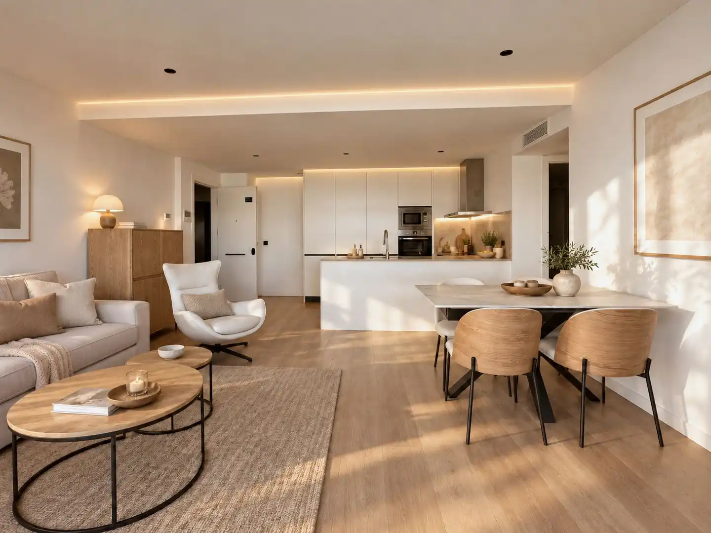Sala de estar de Apartamento de alquiler en Moncofa con Aire acondicionado, Terraza y Trastero