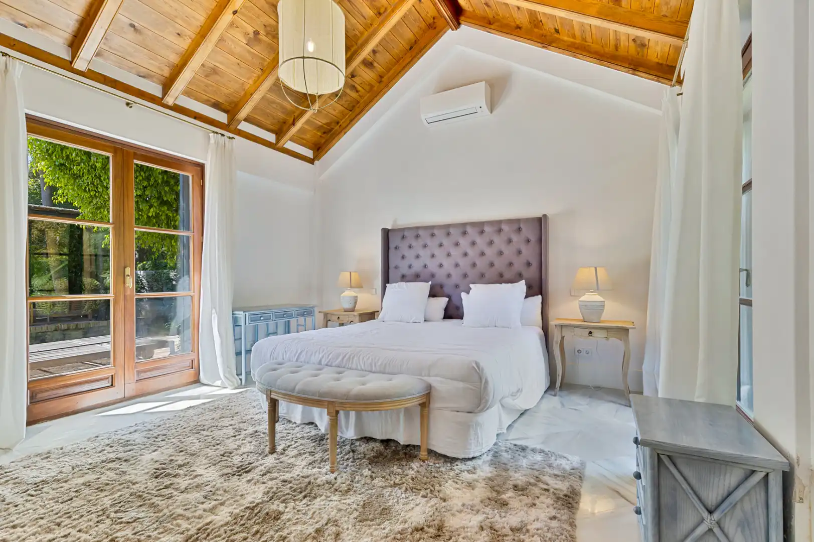 Schlafzimmer von Haus oder Chalet zur Miete in Marbella mit Klimaanlage, Privatgarten und Terrasse
