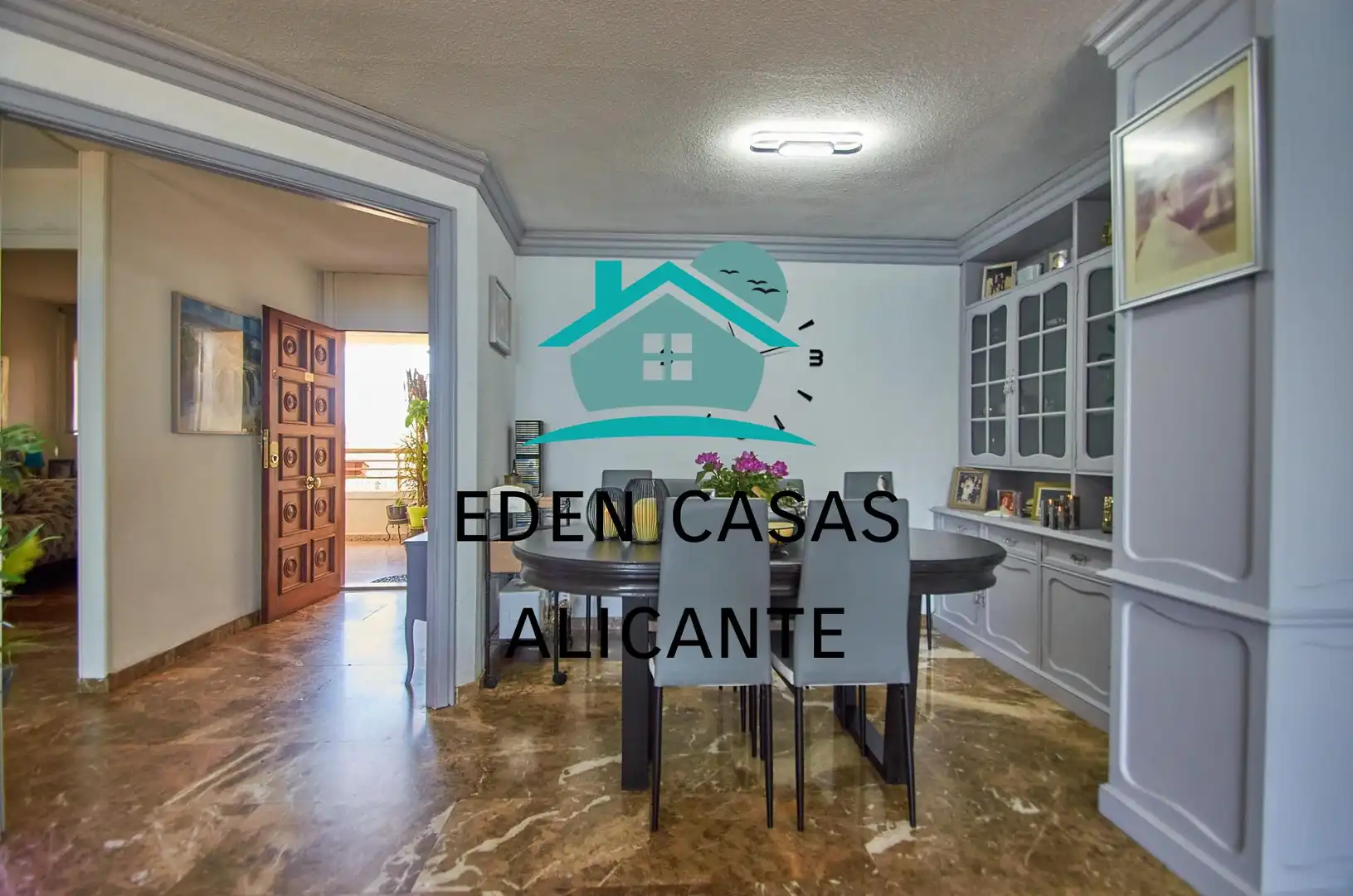 Esszimmer von Wohnungen zum Verkauf in Alicante / Alacant mit Klimaanlage, Heizung und Privatgarten