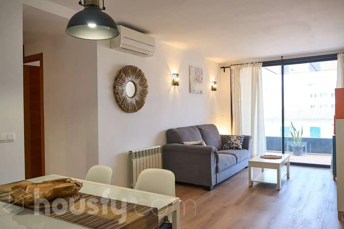 Wohnzimmer von Wohnung zum Verkauf in  Palma de Mallorca mit Klimaanlage, Heizung und Privatgarten