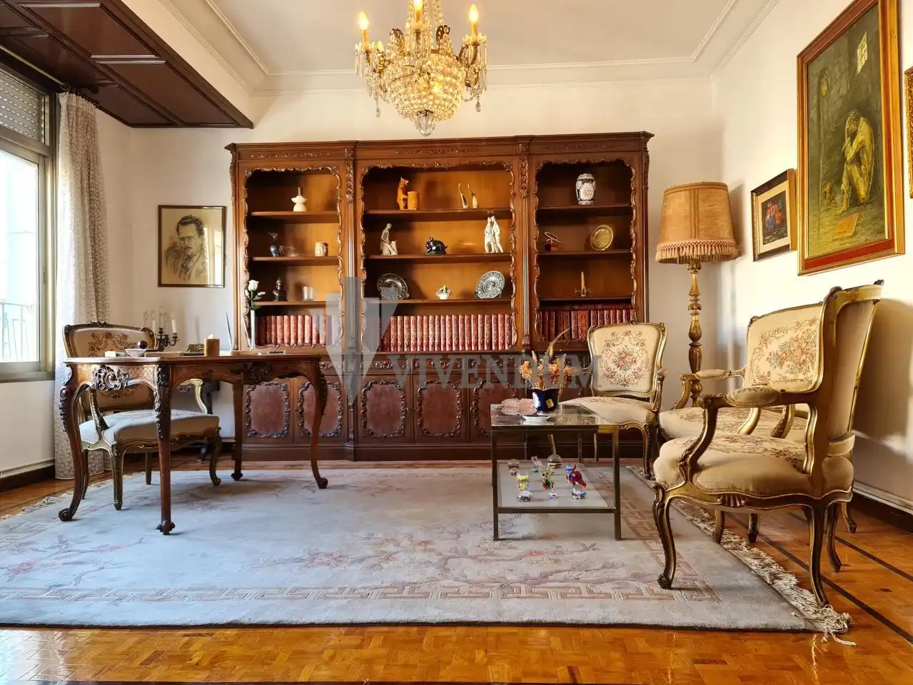 Living room of Flat for sale in Vigo   with Heating, Parquet flooring and Terrace