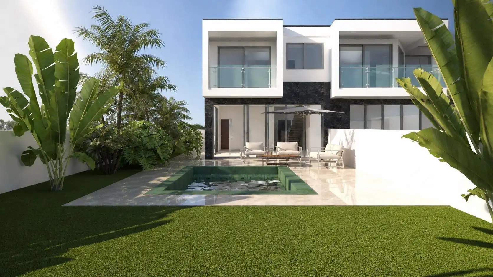 Swimming pool of Detached homes for sale in La Oliva  with Air Conditioner, Private garden and Terrace