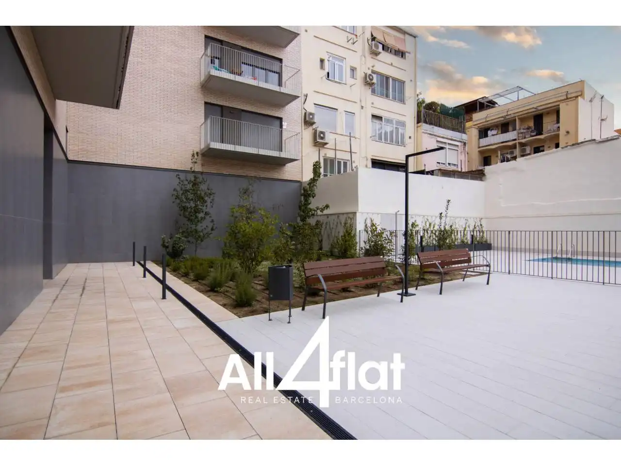 Terrasse von Wohnung zur Miete in Barcelona mit Klimaanlage, Heizung und Parkett