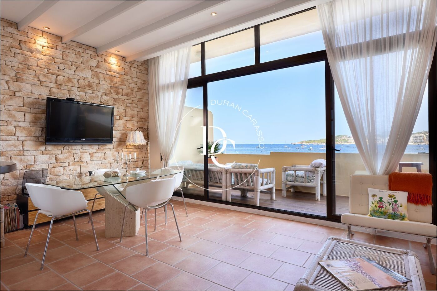 Living room of Flat for sale in Sant Josep de sa Talaia  with Air Conditioner, Heating and Terrace