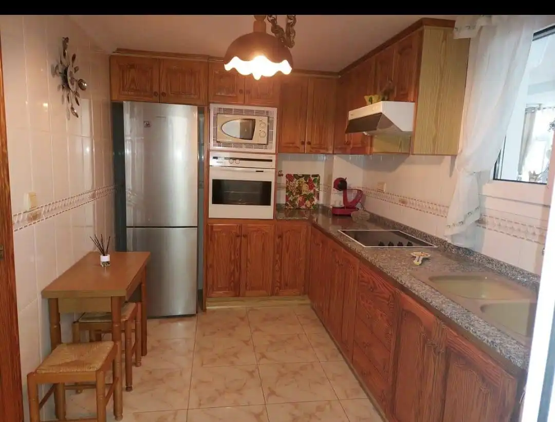 Cocina de Apartamento en venta en Tavernes de la Valldigna con Terraza y Piscina comunitaria