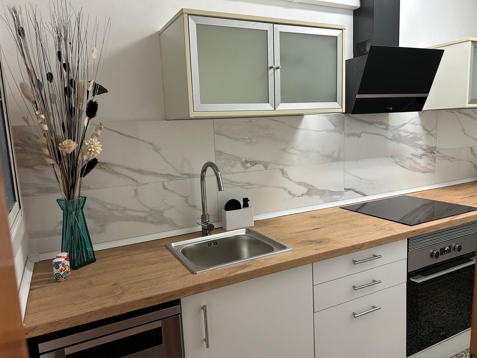 Kitchen of Flat for rent in Castelldefels  with Air Conditioner and Furnished