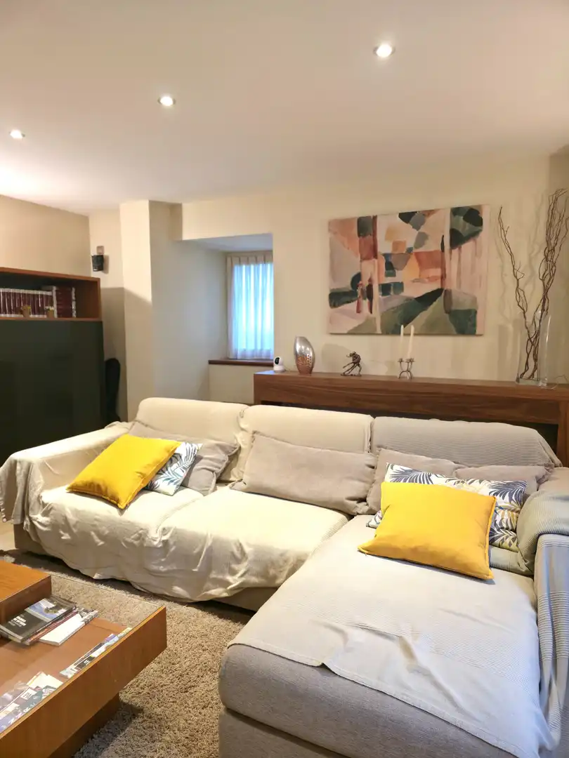 Sala d'estar de Casa o xalet en venda en Aguilar de Campoo amb Calefacció, Jardí privat i Moblat