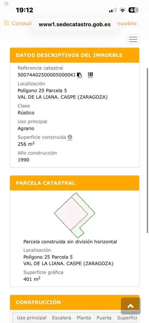 Vista exterior de Finca rústica en venta en Caspe