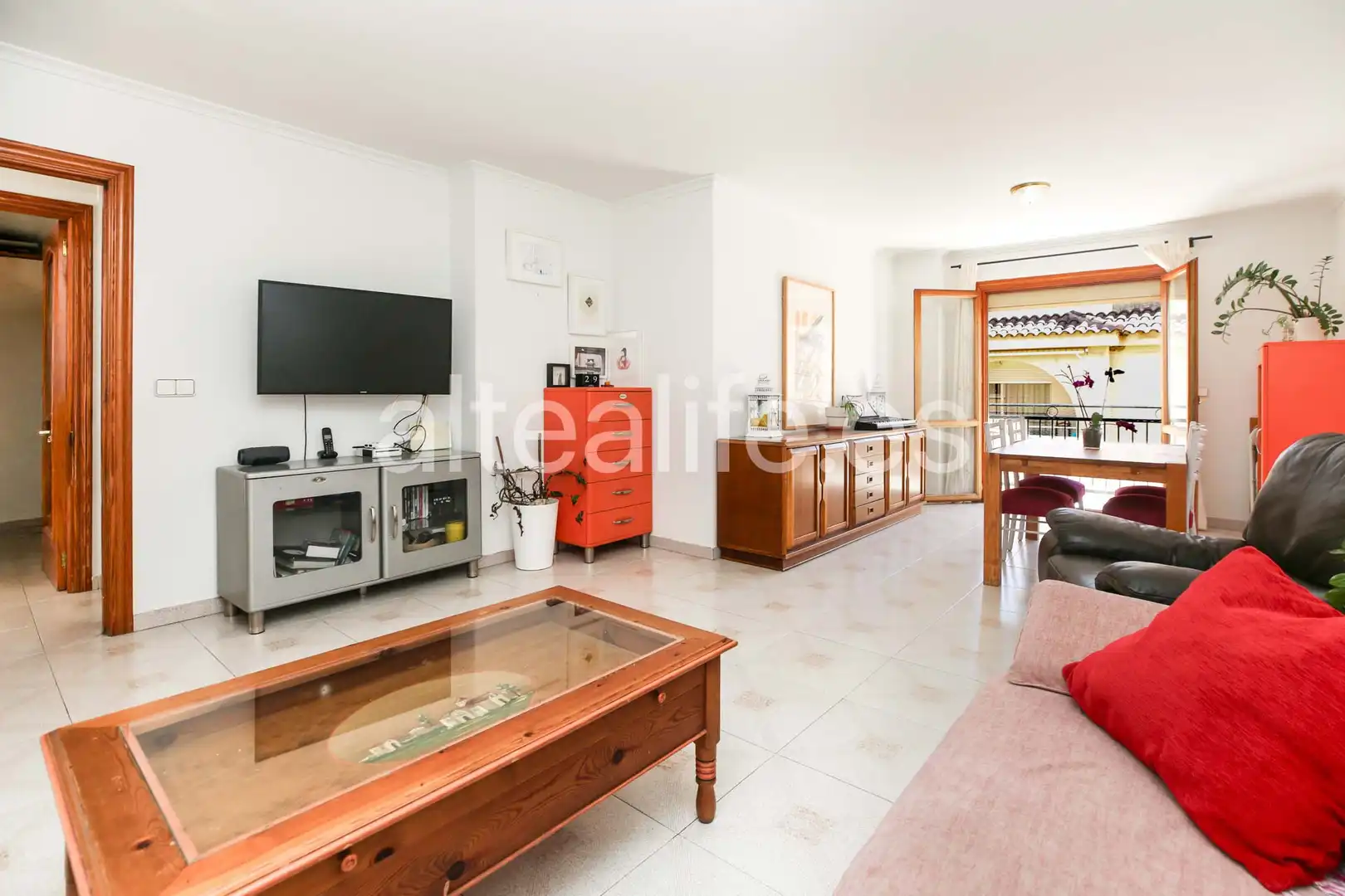 Sala de estar de Apartamento en venta en Polop con Aire acondicionado y Balcón