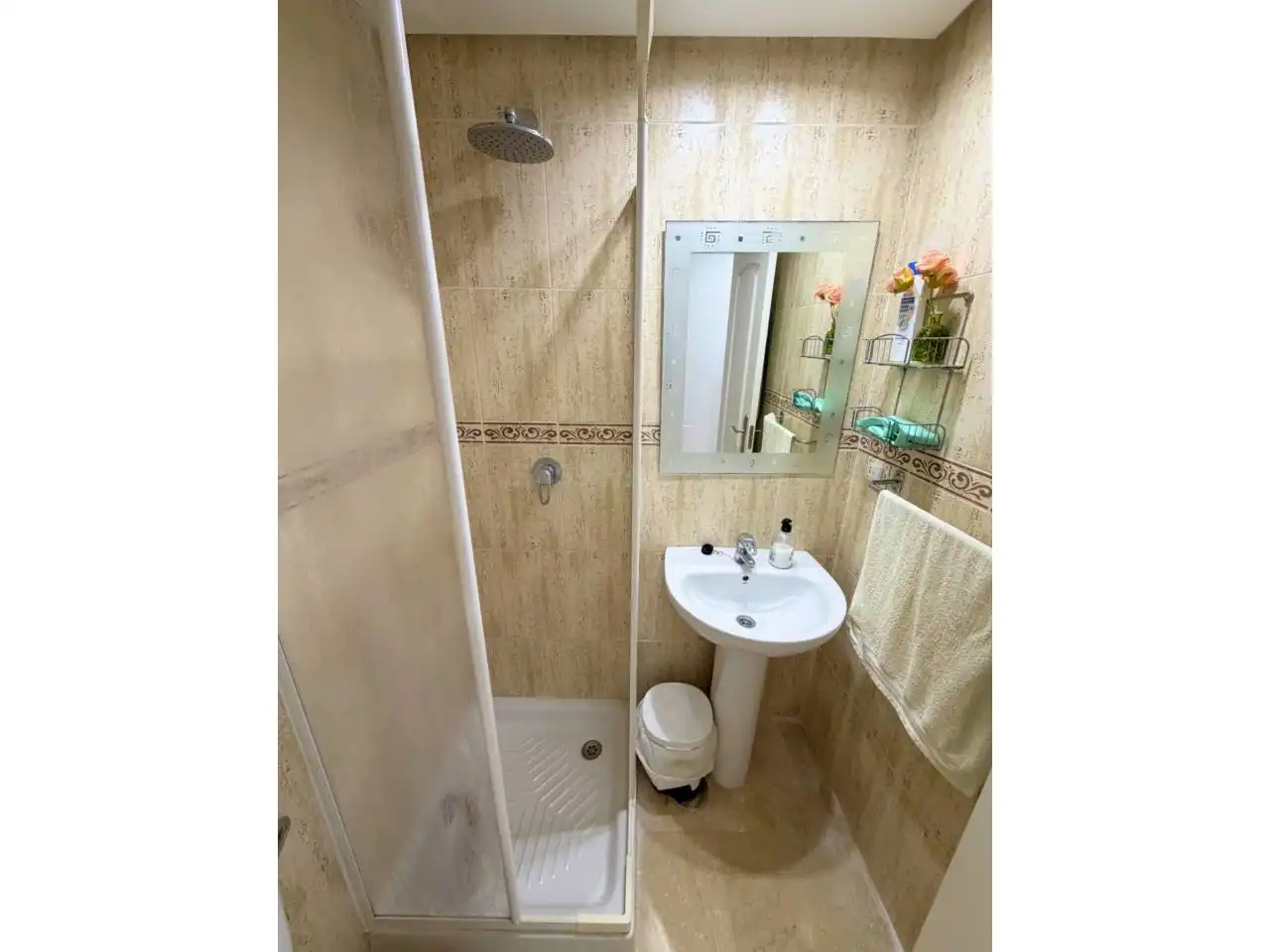 Baño de Apartamento de alquiler en Manilva con Terraza, Amueblado y Alarma
