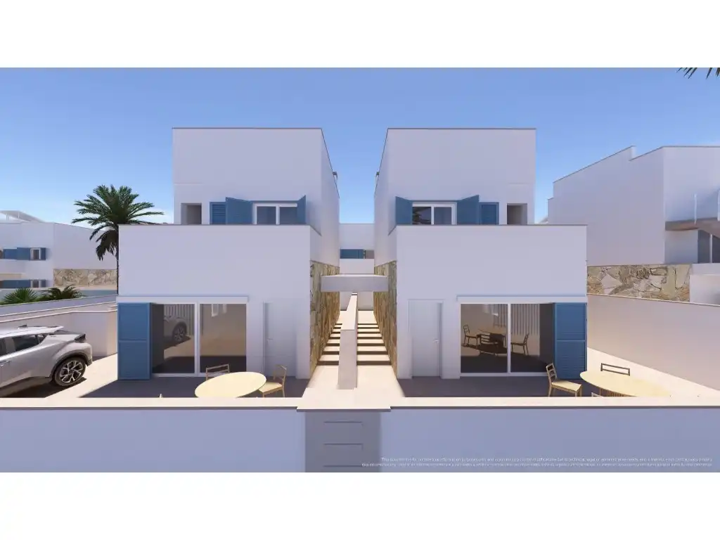Vista exterior de Casa o chalet en venta en Pilar de la Horadada con Aire acondicionado, Jardín privado y Piscina