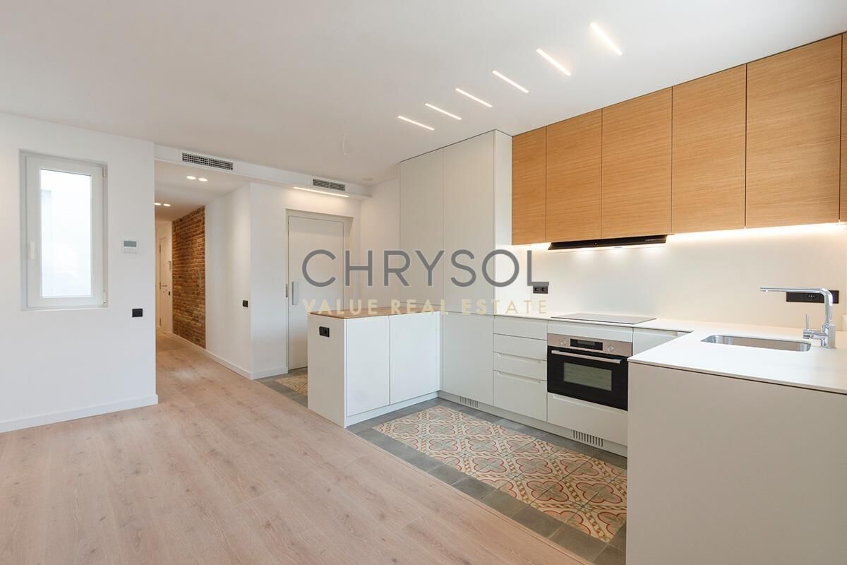 Kitchen of Flat for sale in  Barcelona Capital  with Air Conditioner, Heating and Parquet flooring