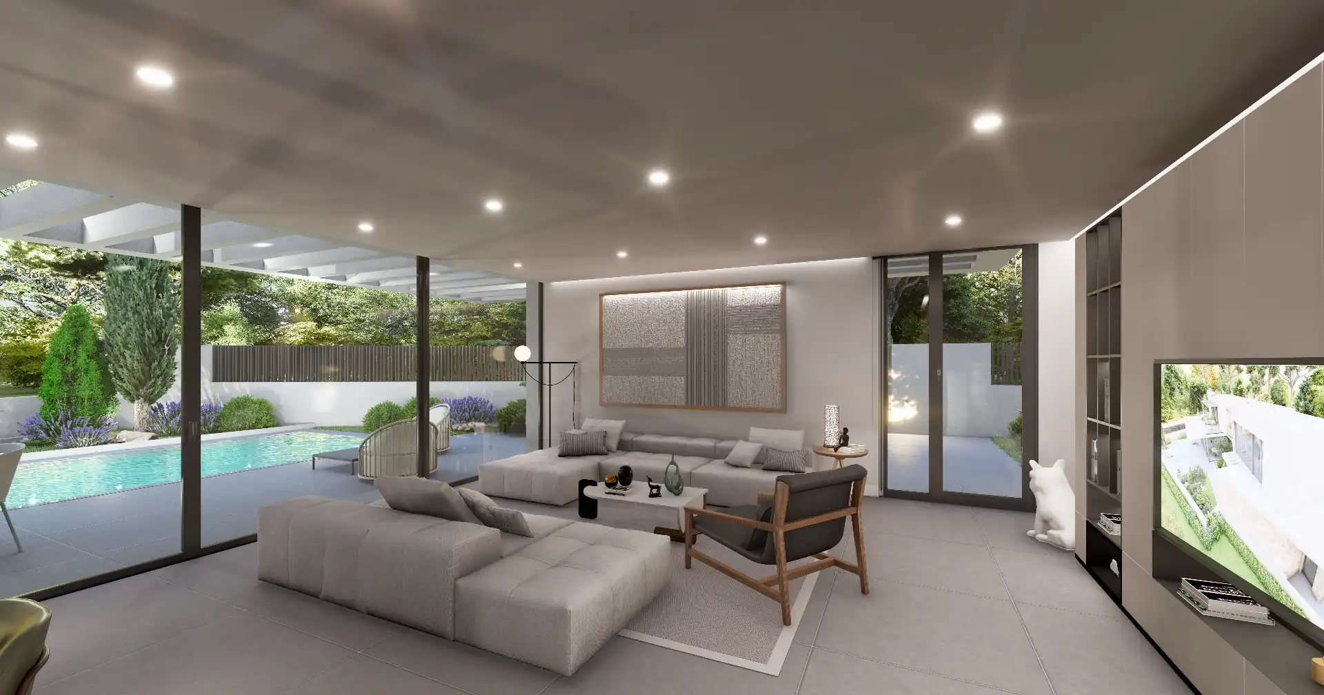 Sala d'estar de Casa o xalet en venda en Las Rozas de Madrid amb Aire condicionat, Calefacció i Jardí privat