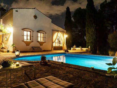 Swimming pool of House or chalet for sale in Palomares del Río  with Air Conditioner, Heating and Private garden