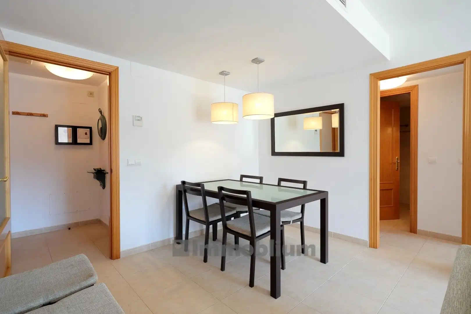 Esszimmer von Wohnung zur Miete in Torredembarra mit Klimaanlage, Heizung und Privatgarten