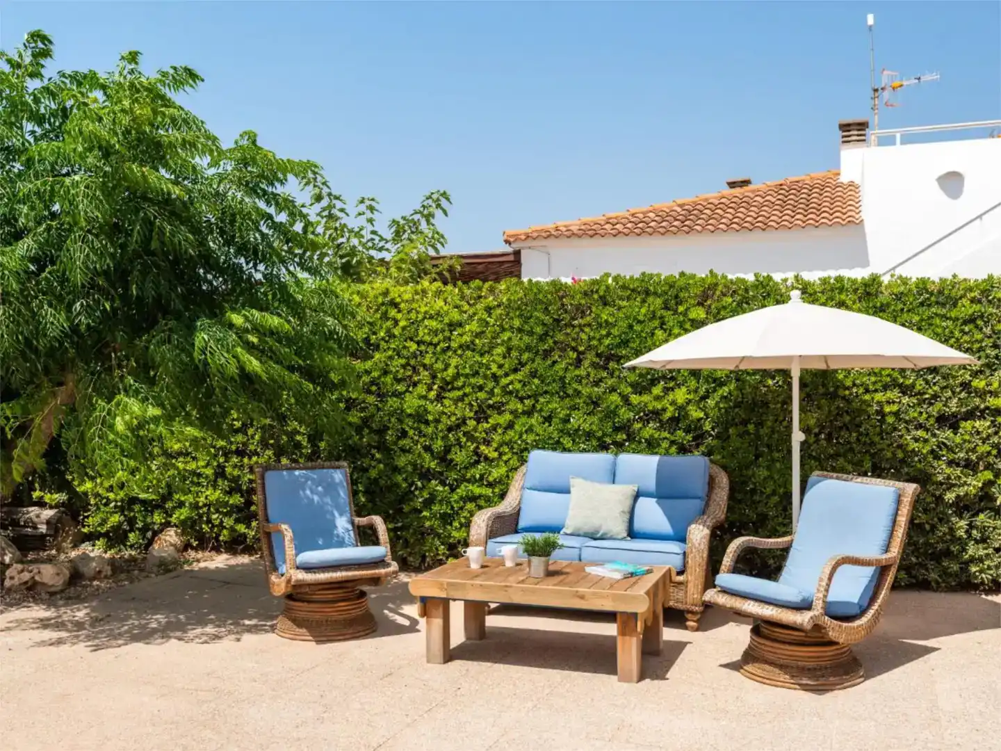 Terrassa de Casa o xalet de lloguer en Ciutadella de Menorca amb Aire condicionat, Jardí privat i Piscina