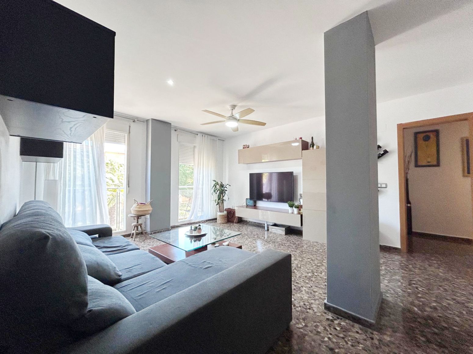 Sala de estar de Piso en venta en Rafelbuñol / Rafelbunyol con Aire acondicionado, Jardín privado y Balcón