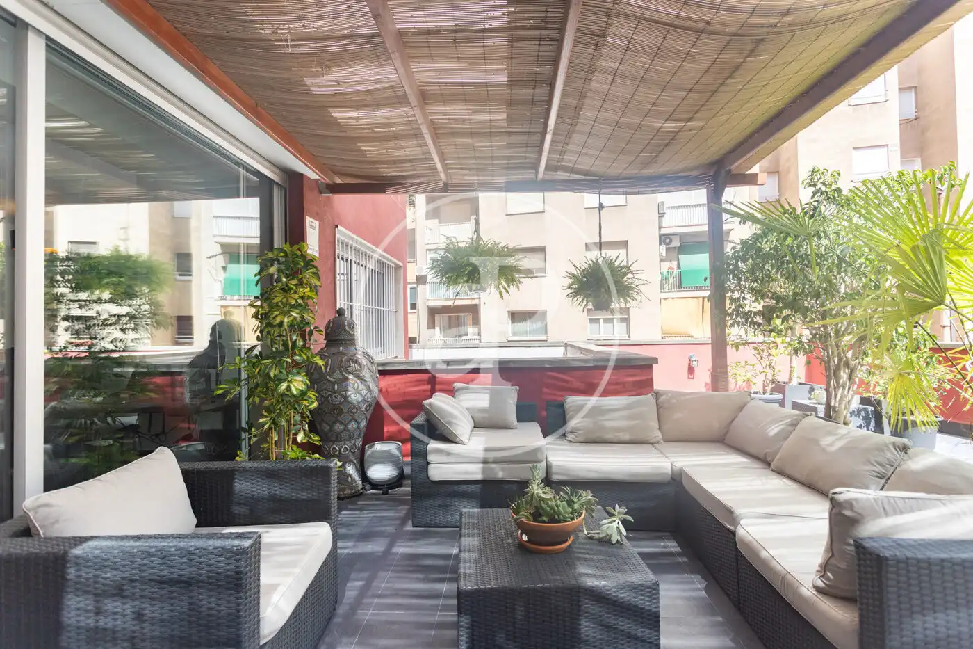 Terrace of Flat for rent in Barcelona  with Air Conditioner, Heating and Private garden