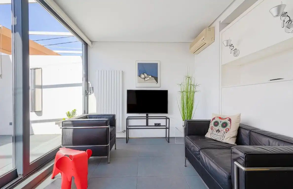 Sala d'estar de Apartament de lloguer en Valencia amb Aire condicionat, Calefacció i Terrassa