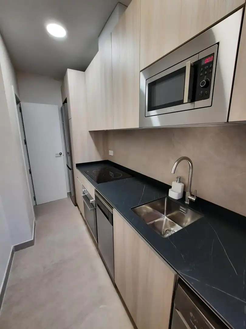 Kitchen of Flat for sale in Madrid  with Furnished
