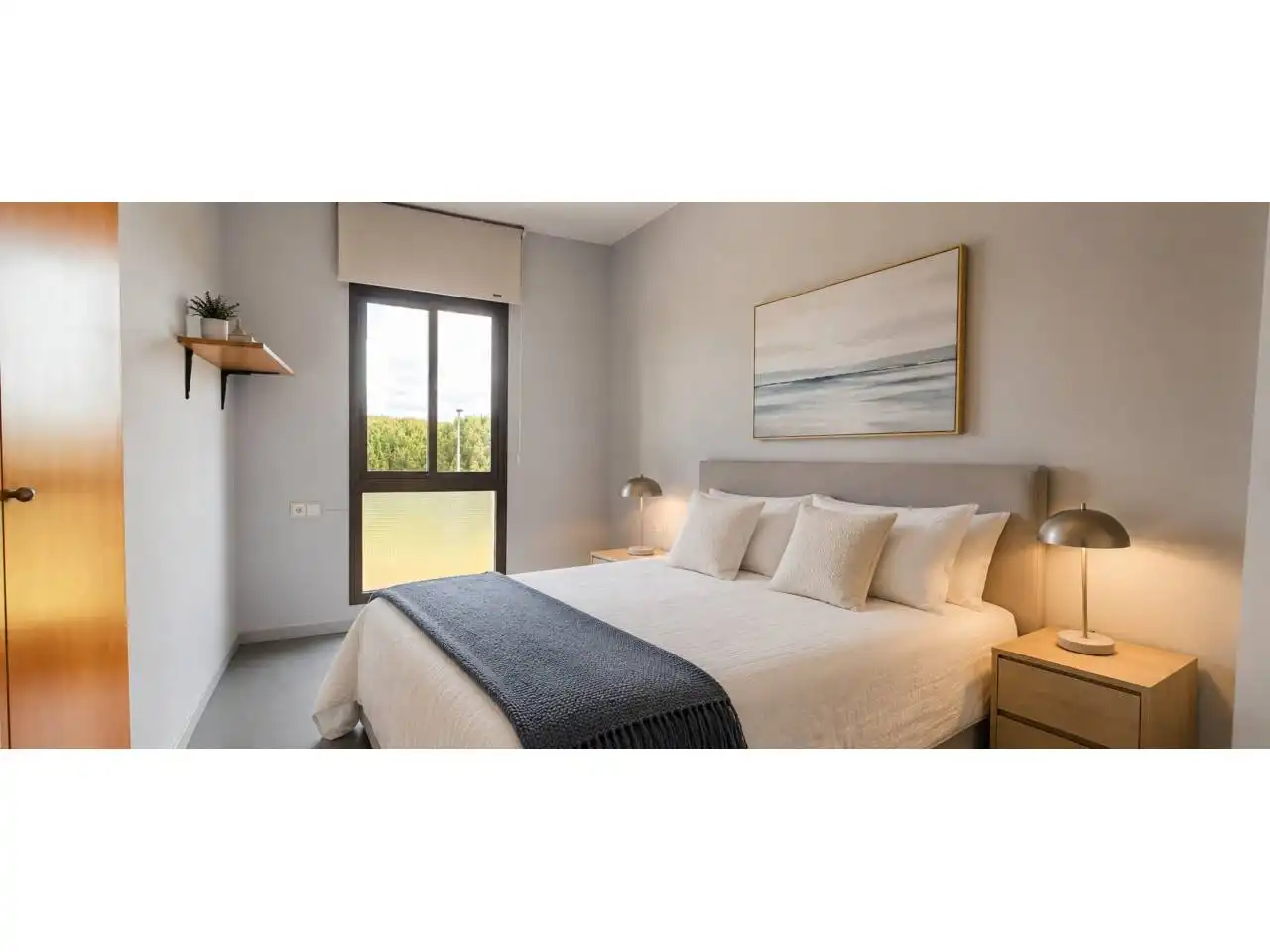 Schlafzimmer von Wohnung zum Verkauf in Girona mit Klimaanlage, Heizung und Terrasse