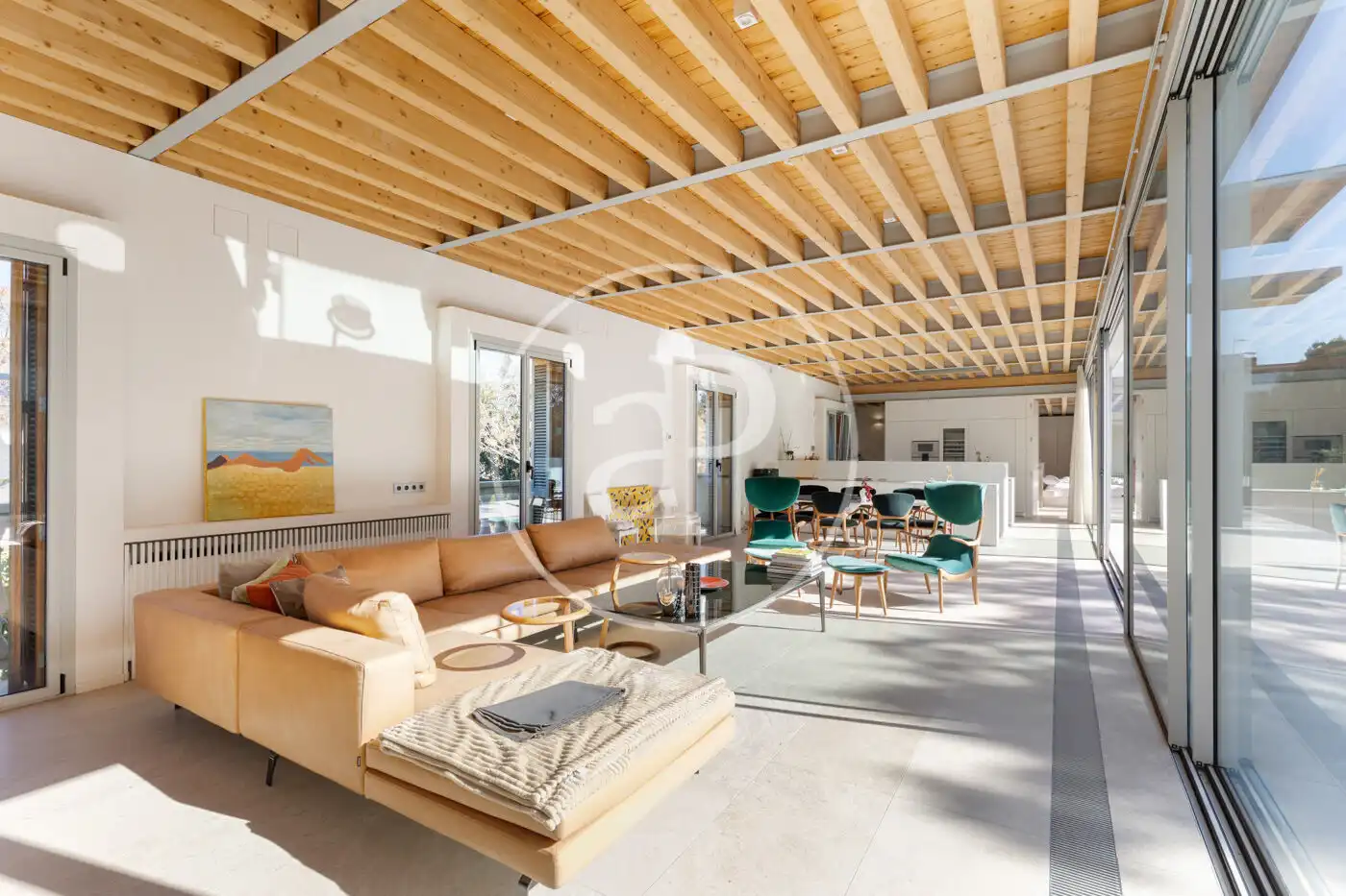 Living room of Houses for sale in Sant Cugat del Vallès  with Air Conditioner, Heating and Private garden