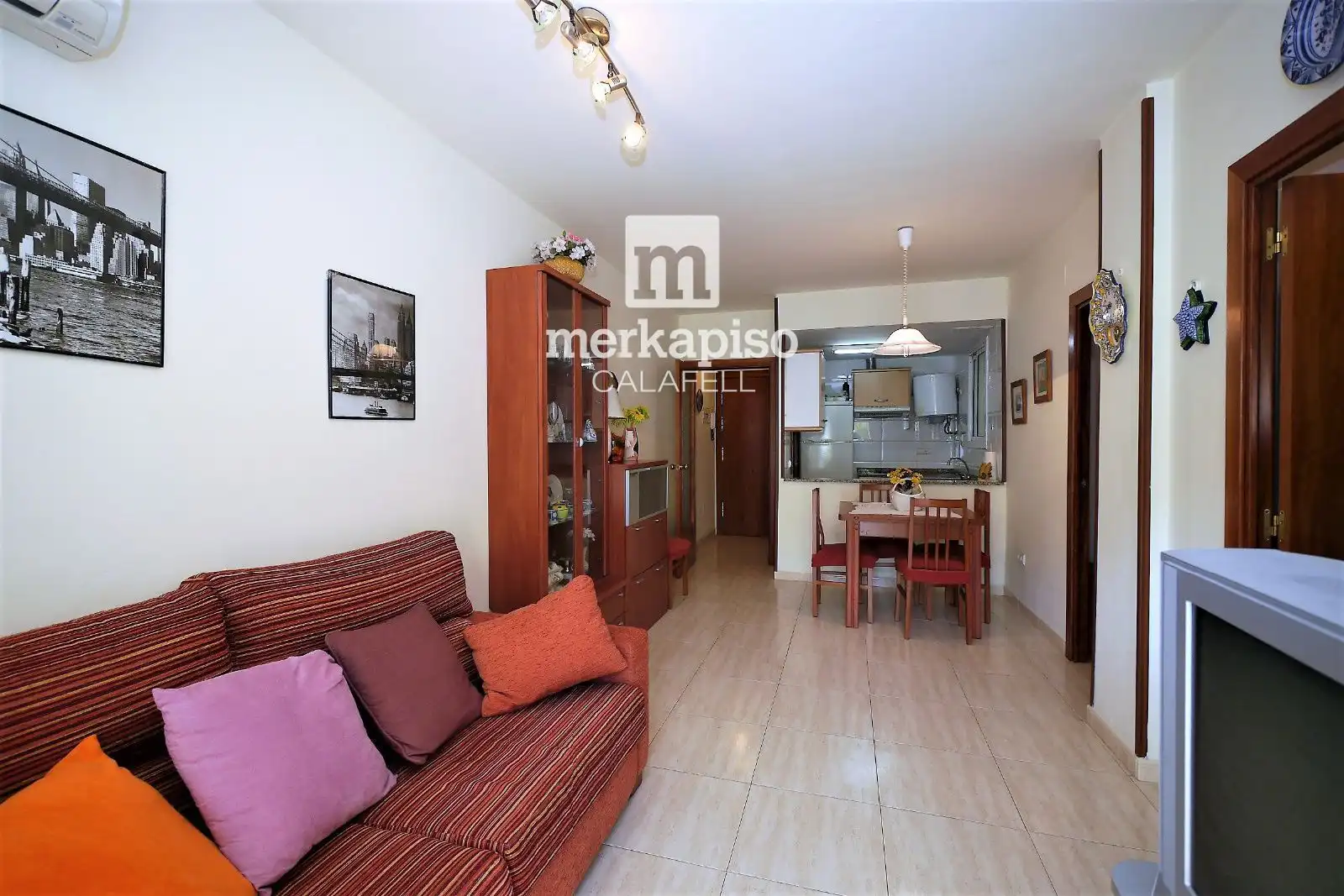 Sala de estar de Piso en venta en Calafell con Aire acondicionado, Terraza y Piscina