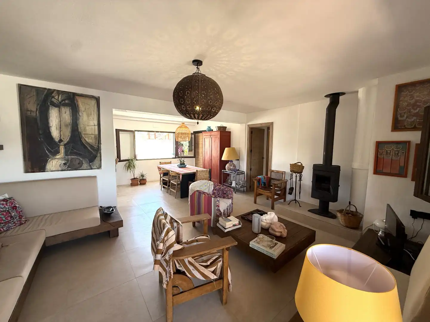 Sala d'estar de Apartament en venda en Sant Joan de Labritja amb Aire condicionat i Terrassa