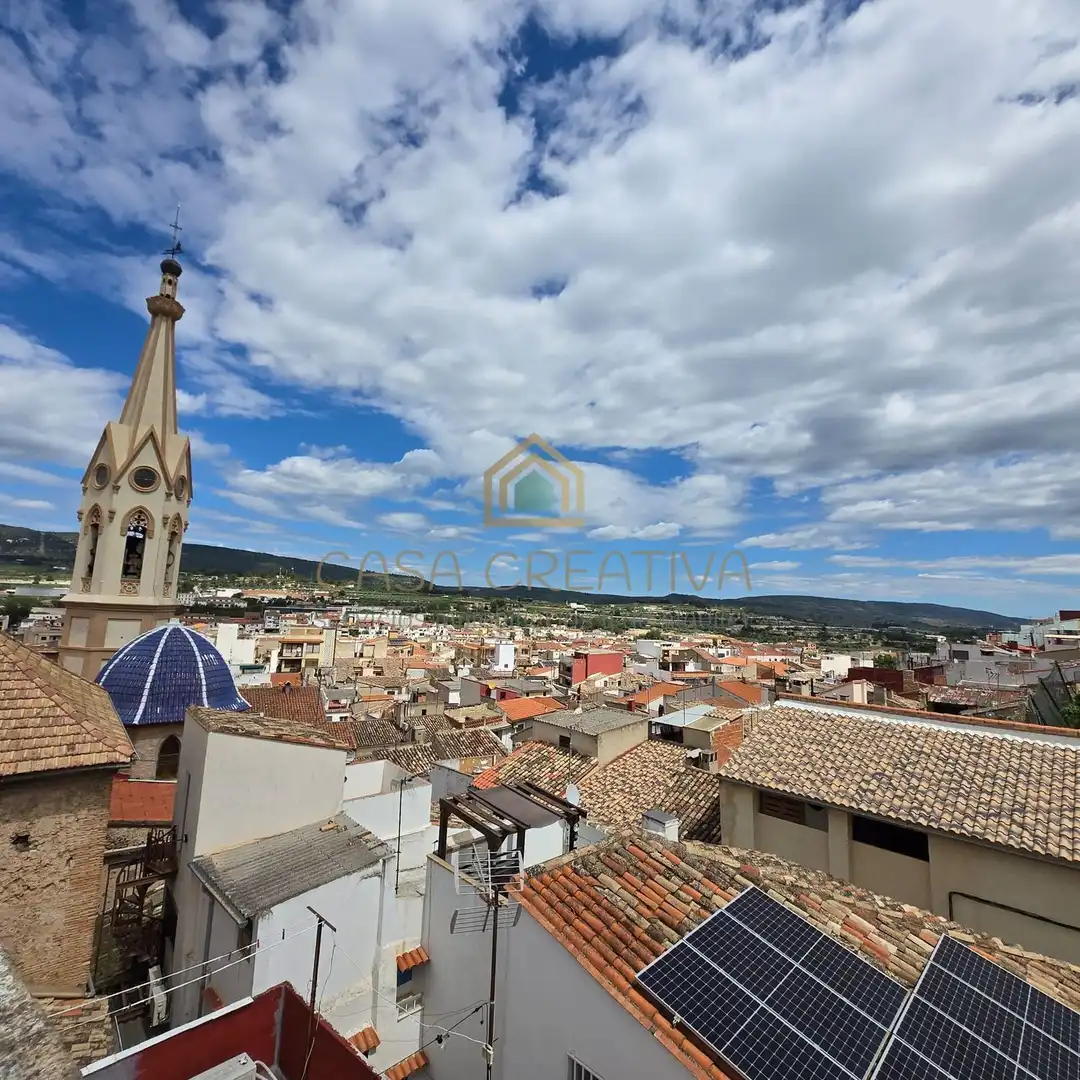 Vista exterior de Casa o xalet en venda en Mogente / Moixent amb Aire condicionat, Terrassa i Traster