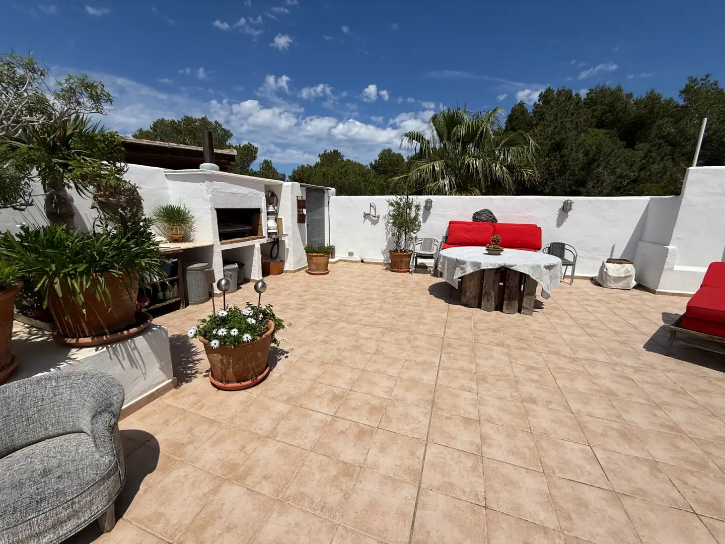 Terrasse von Dachboden zum Verkauf in Santa Eulària des Riu mit Klimaanlage, Heizung und Terrasse