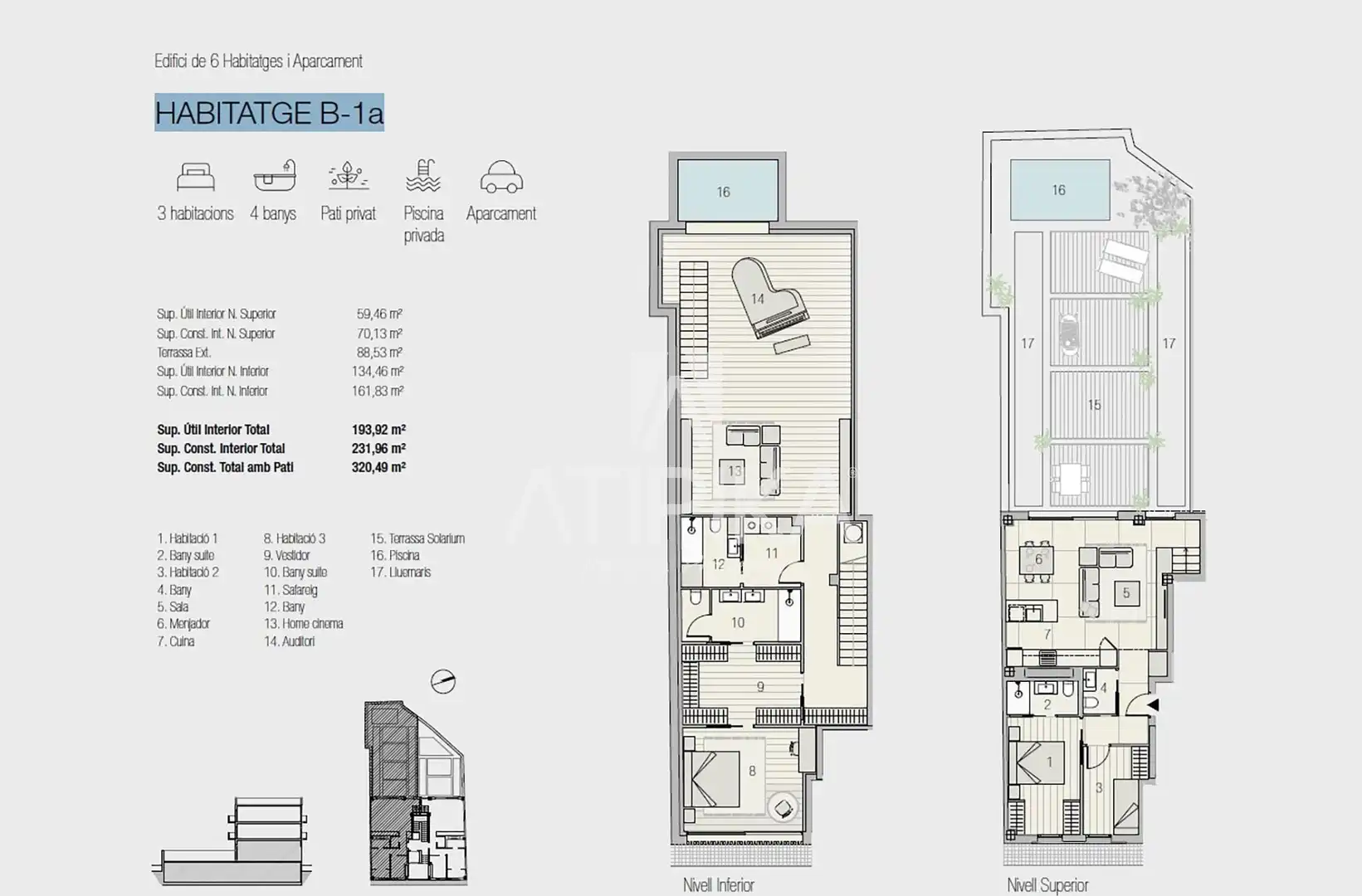 Duplex con piscina in vendita a Enric Granados, imagen 10